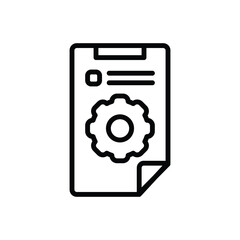 Fototapeta premium Black line icon for qc control