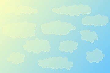 Watercolor light background. Hand drawn illustration. Abstract texture of clouds on the sky