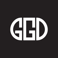 GGO letter logo design on black background. GGO creative initials letter logo concept. GGO letter design.