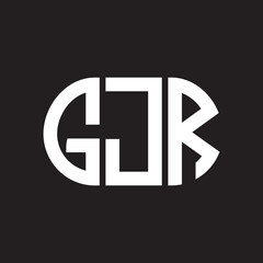 GJR letter logo design on black background. GJR creative initials letter logo concept. GJR letter design.