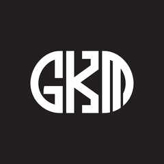 GKM letter logo design on black background. GKM creative initials letter logo concept. GKM letter design.