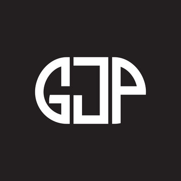 GJP letter logo design on black background. GJP creative initials letter logo concept. GJP letter design.