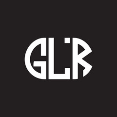 GLR letter logo design on black background. GLR creative initials letter logo concept. GLR letter design.