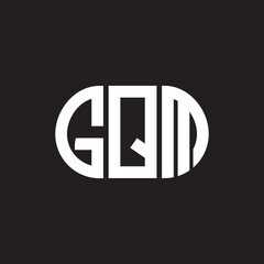 GQM letter logo design on black background. GQM creative initials letter logo concept. GQM letter design.