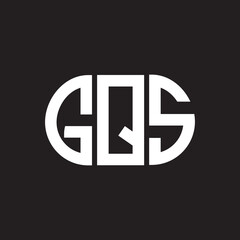 GQS letter logo design on black background. GQS creative initials letter logo concept. GQS letter design.