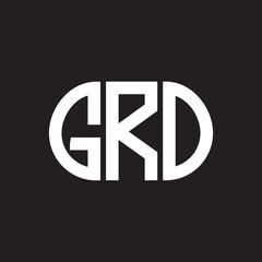 GRO letter logo design on black background. GRO creative initials letter logo concept. GRO letter design.