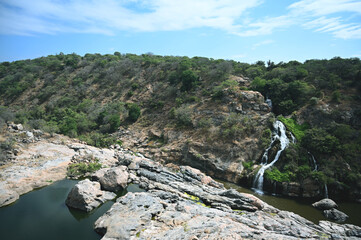 Waterfall in the mountains, Karnataka
