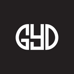 GYO letter logo design on black background. GYO creative initials letter logo concept. GYO letter design.