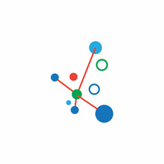 Obraz premium Molecule symbol logo template vector illustration design