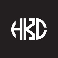 HKC letter logo design on black background. HKC creative initials letter logo concept. HKC letter design.