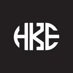 HKE letter logo design on black background. HKE creative initials letter logo concept. HKE letter design.