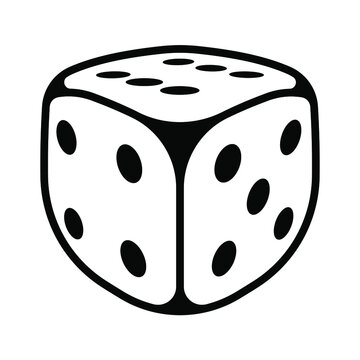 recommend clip art: Dice cube icon. casino game sign. Vector illustration