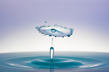 Wassertropfen splash blau