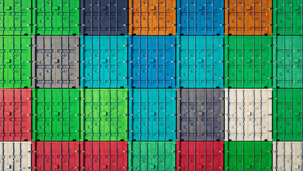 shipping container background texture different colors