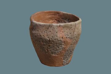 Antique, ceramic jug from the Middle Ages.