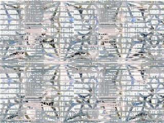 Fototapeta premium Carpet bathmat and Rug Boho style ethnic design pattern with distressed woven texture and effect 