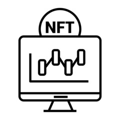 NFT trading and exchange. Vector icon for ui, ux design.