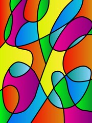 Colorful background Geometrical abstract trendy design freestyle artwork.