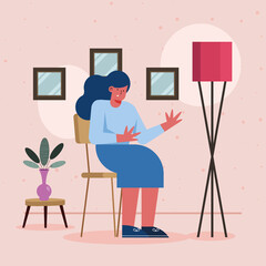 woman seated in chair