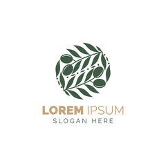 Fototapeta premium Olive logo template vector illustration design
