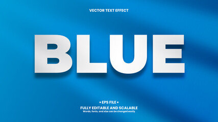 Blue 3D Text Effect