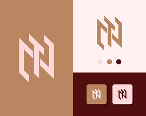 Letter N T logo design. creative minimal monochrome monogram symbol. Universal elegant vector emblem. Premium business logotype. Graphic alphabet symbol for corporate identity