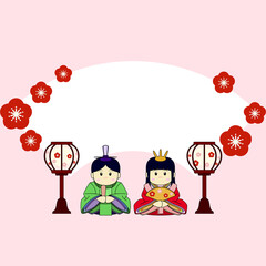 ひな祭りのフレーム素材