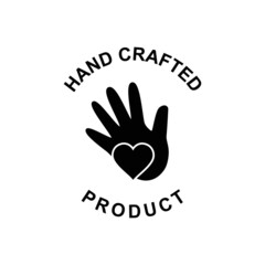 Handcrafted product label icon in black flat glyph, filled style isolated on white background