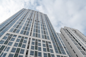 Fototapeta premium Business skyscraper buildings and sky View.high-rise office buildings in modern city.