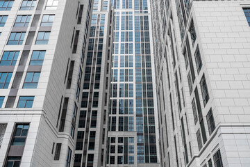 Fototapeta premium Business skyscraper buildings and sky View.high-rise office buildings in modern city.