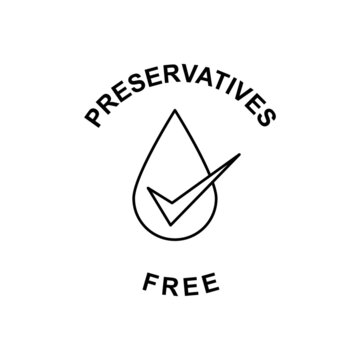 preservatives free label icon in black line style icon, style isolated on white background