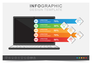Modern infographic template, presentation business infographic template, business data visualization, icon set