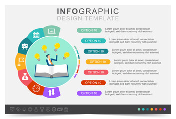 Modern infographic template, presentation business infographic template, business data visualization, icon set