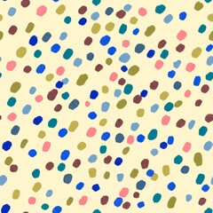 Seamless polka dots pattern for fabrics and textiles and packaging and gifts and cards and linens