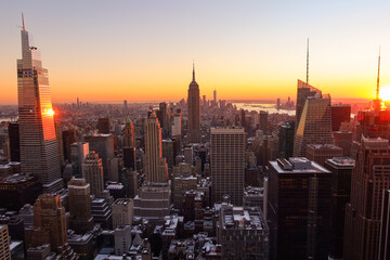Empire state building epic sunset photo  © pop_gino