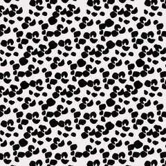 Animal skin template. Random bovine or cow spots hand drawn design.