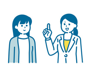 Woman consulting a doctor