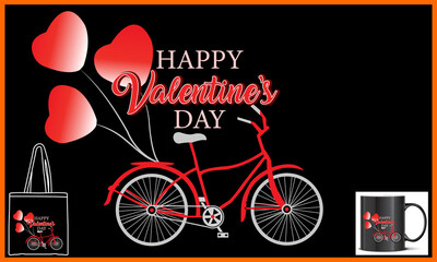  Happy Valentine’s Day illustration T-shirt Design and colorful designs. Happy Valentine’s Day illustration T-shirt Design in the White background. Graphics for the print products, t-shirt.