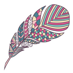 Abstract feather on a white background