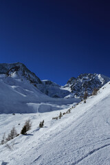 Fototapeta na wymiar Alpine panorama in the winter