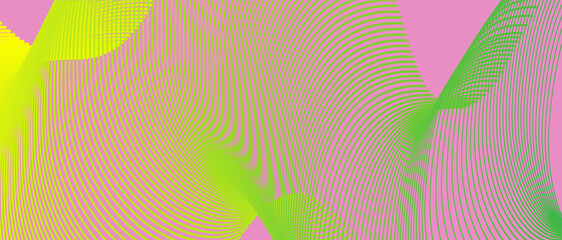 Abstract background with curvy shapes and fluor colors