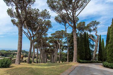 I giardini delle Ville Pontificie a Castel Gandolfo