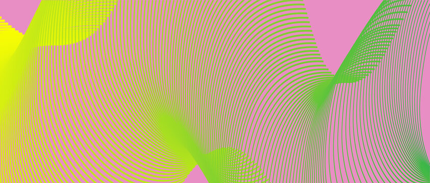Abstract background with curvy shapes and fluor colors
