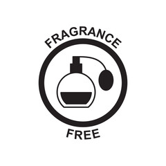 Fagrance free icon in black flat glyph, filled style isolated on white background