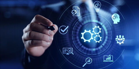 Automation concept. Software Innovation technology. Business process optimisation.