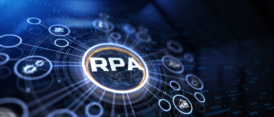 RPA Robotic process automation innovation business technology artificial intelligence.