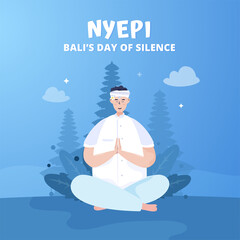 Happy Nyepi or Bali's silence day greeting post