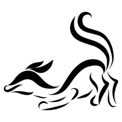 creative squirrel flirting with fluffy designer graceful curly tail