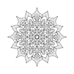 Circular pattern mandala art decoration elements