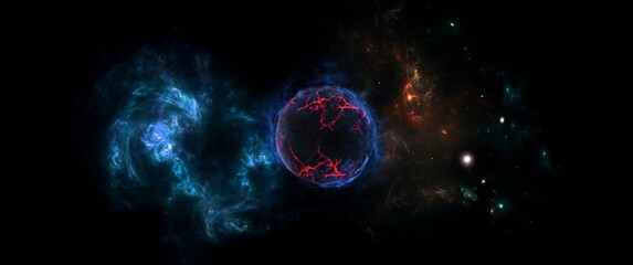 Planets Galaxy Science Fiction Wallpaper Beauty Deep Space Cosmos Physical Cosmology Stock Photos....